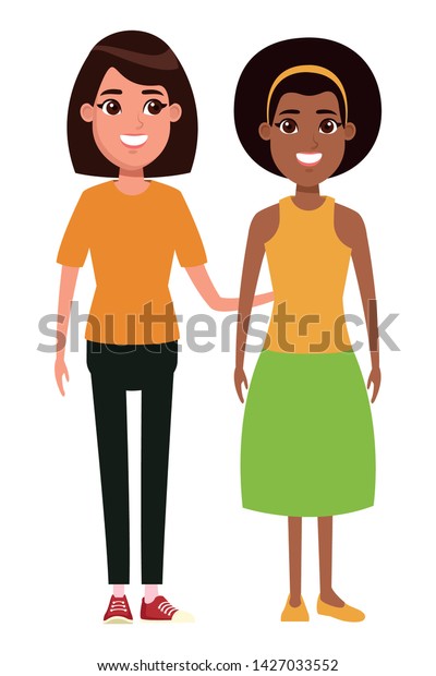 Avatar Women Avatar Afroamerican Woman Bandana Stock Vector