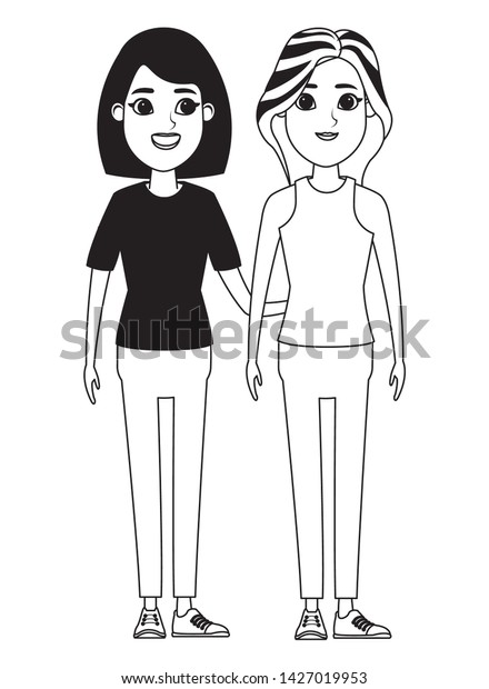 Avatar Women Avatar Blonde Woman Woman Stock Vector Royalty Free