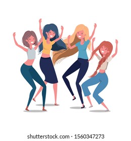 Avatar women design, Girls females person people human and social media theme Vector illustration