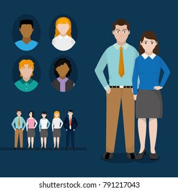 Avatar women and men design