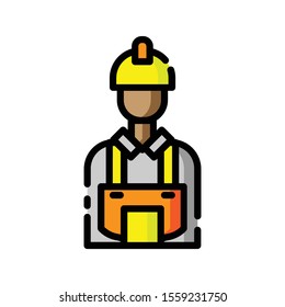 avatar worker building contraction icon sets