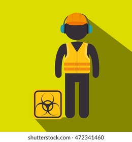 avatar worker protection tool vector illustration design