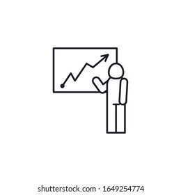 Avatar and workflow board line style icon design of Person profile social communication human user partnership member and figure theme Vector illustration