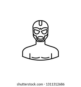 avatar wrestler outline icon. Signs and symbols can be used for web logo mobile app UI UX