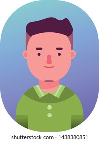 avatar young man with beard vector