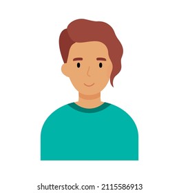 Avatar of a young modern girl with a short haircut in a hoodie
