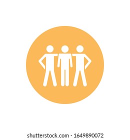 Avatars block silhouette style icon design of Person profile social communication human user partnership member and figure theme Vector illustration