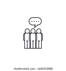 Avatare mit Blase-Linie Stil Symbol Design der Person Profil sozialen Kommunikation Mensch-Partnerschaft Mitglied und Figur Thema Vektorillustration Illustration