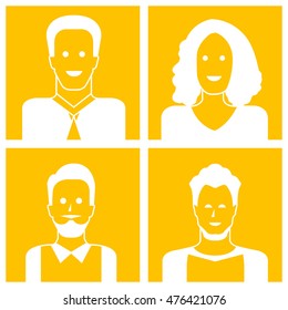 avatars business people, vector