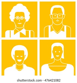 avatars business people, vector
