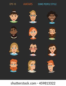 avatars business people. vector illustration.