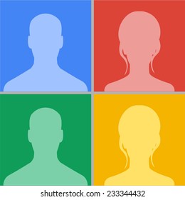 Avatars colour set vector illustration, eps10, easy to edit