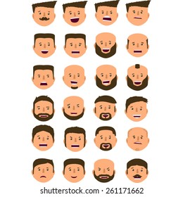 Avatars faces of men