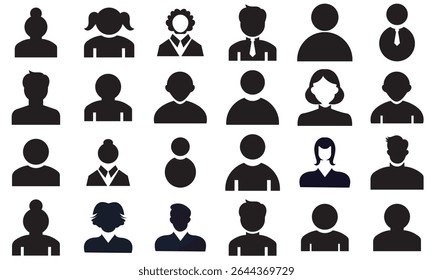 Avatars icon . User interface. Editable stroke. Vector illustration.