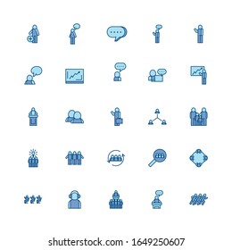 Avatars line and fill style icon set design of Person profile social communication human user partnership member and figure theme Vector illustration
