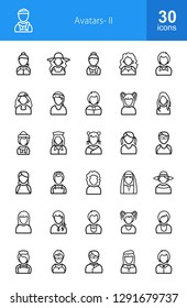 Avatars Line Icons