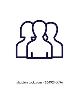 Avatars line style icon design of Person profile social communication human user partnership member and figure theme Vector illustration