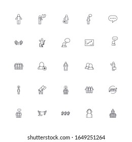 Avatars-Stylesymbol-Set für das Design von Person profile social communication human user Partnership member und Vektorillustration-Abbildung