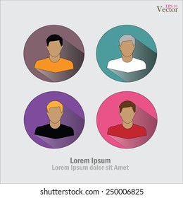 Avatars of a male     ,avatar vector       