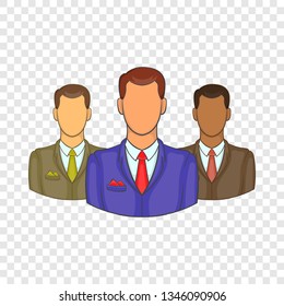 Avatars men icon in cartoon style isolated on background for any web design 