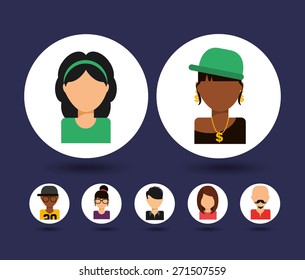 avatars people design, vector illustration eps10 graphic 