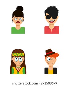 avatars people design, vector illustration eps10 graphic 