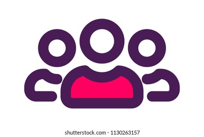 avatars people, two color icon