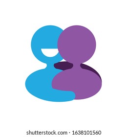 Avatars people of zero discrimination day, flat style icon vector illustration design