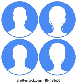Avatars set blue