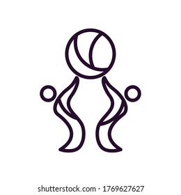Avatares con diseño de iconos de estilo de línea de esfera de perfil de persona tema social y figura Ilustración vectorial