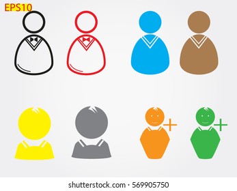 avatars, user, man, icon, vector illustration eps10