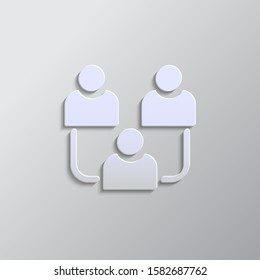 avatars, users, contact paper style, icon- Paper style vector icon.