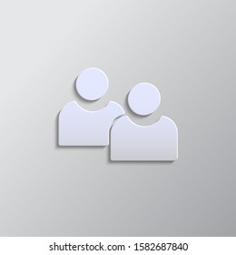 avatars, users paper style, icon- Paper style vector icon.