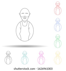 avatars wrestler multi color style icon. Simple thin line, outline vector of avatars icons for ui and ux, website or mobile application