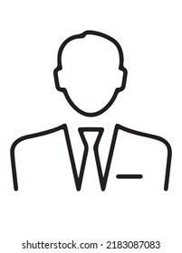 avater thin line vector icon business man line vector avatar