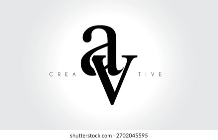 AVav Elegant Serif Monogram Logo – Luxury Lowercase Typographic Lettermark for Modern Branding