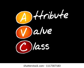 AVC - Attribute Value Class acronym, technology concept background