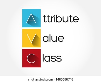 AVC - Attribute Value Class acronym, technology concept background