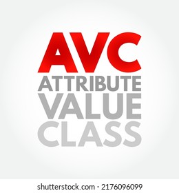 AVC - Attribute Value Class acronym, technology concept background
