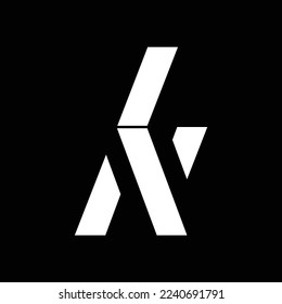AVC CAV VAC Simple and Minimalistic Negative Space Logo
