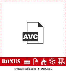 AVC icon flat. Simple vector symbol and bonus icon