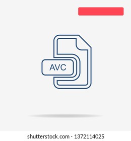Avc icon. Vector concept illustration for design.