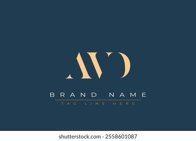 AVD abstract letter logo design. This logo is designed by three abstract letters.