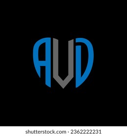 AVD letter logo creative design. AVD unique design.
