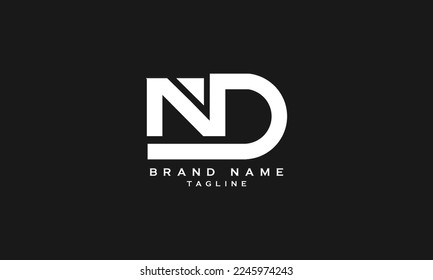 AVD, NVD, ND, DN, Resumen diseño inicial de logotipo en letra monográfica