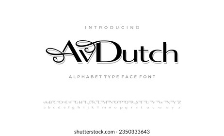 AvDutch Alphabet Sans Serif Type Face Font 