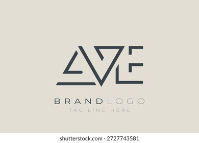 Projeto de logotipo de letra abstrata AVE. Design de logotipo comercial moderno com tipografia abstrata e estilo contemporâneo