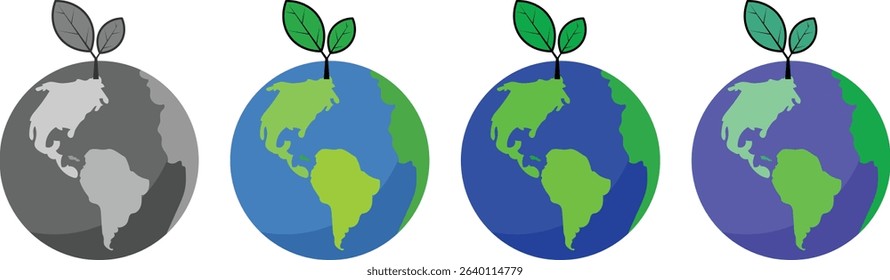 ave the ecology, Eco world concept, Environment, Rounded Icon set, Earth tree graphic vector illustration
