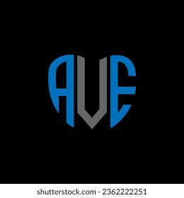 AVE letter logo creative design. AVE unique design.
