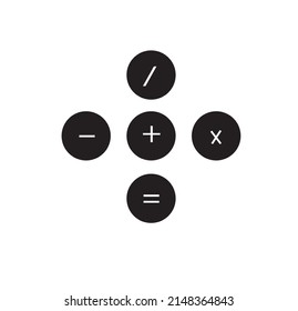 Arrière-plan avec des symboles mathématiques vectoriels multiplication division de soustraction plus et pour cent, plus moins division multipliez le pourcentage dans le style néon, place pour le texte